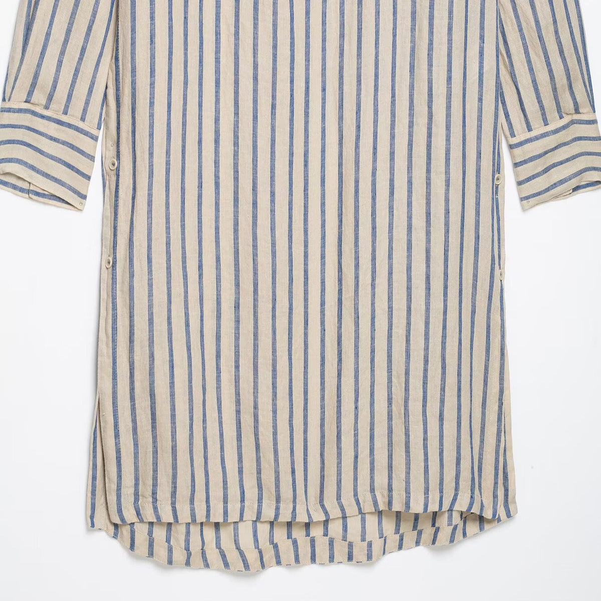 Striped shirt style dress