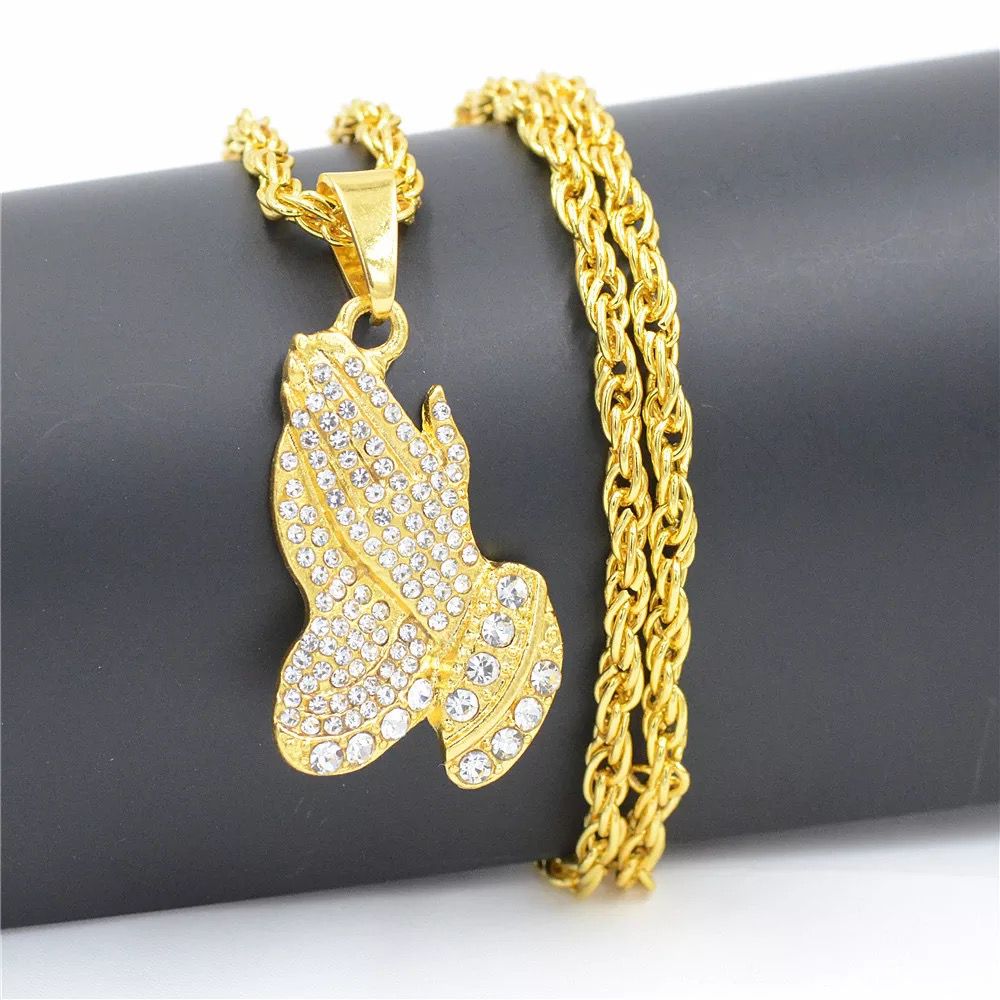 Iced out Hand Chain Pendent