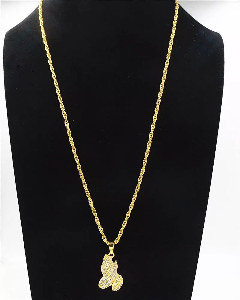 Iced out Hand Chain Pendent