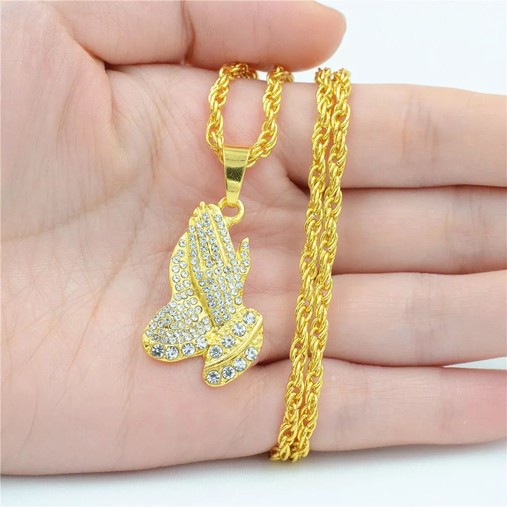 Iced out Hand Chain Pendent