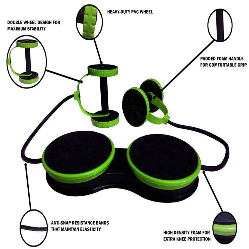 Multifunction Abdominal Exercise Wheel - Green