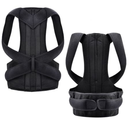 Back Pain Posture Corrector - Medium / Plain Black