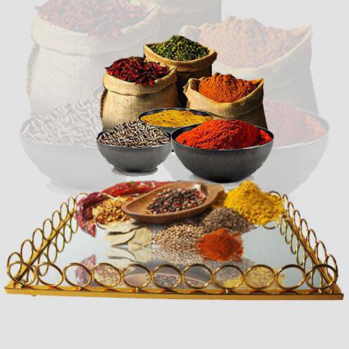Gold Mirror Tray Large Size