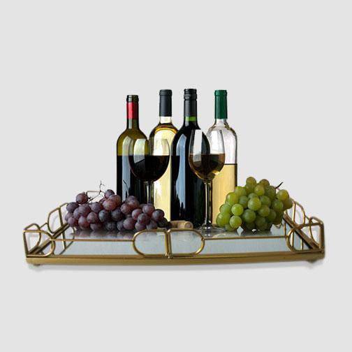 Rectangle Mirrored Vanity Tray Large Size