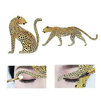 2PCS Eye Makeup Stencils Leopard Eyeliner Eyeshadow Stencil Template