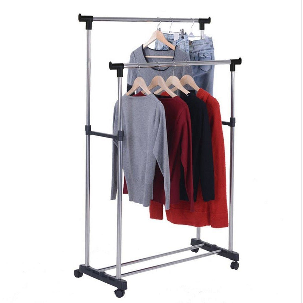 Stainless Steel Double Pole Clothing Rail