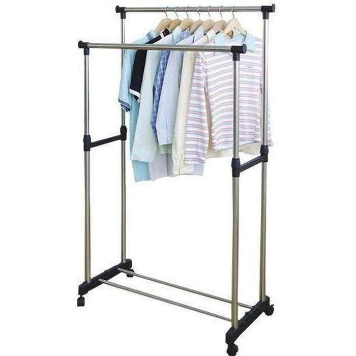 Stainless Steel Double Pole Clothing Rail