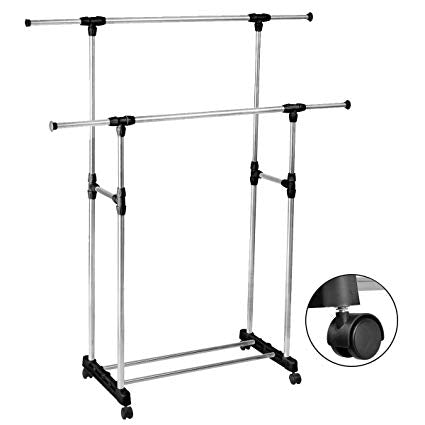 Stainless Steel Double Pole Clothing Rail