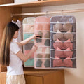 Multifunctional hanging bag storage artifact for bras