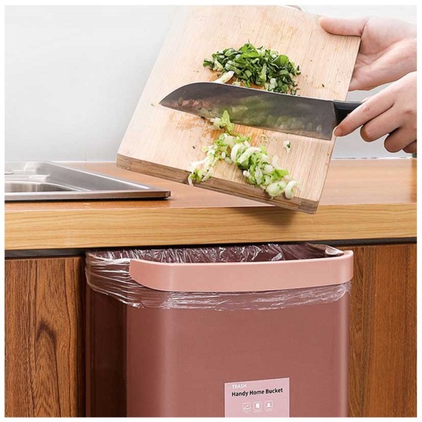 Foldable Rubbish Bin - Brown