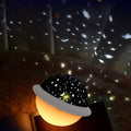 UFO Projection LED Starry Night Light for Kids Bedroom Decoration - White