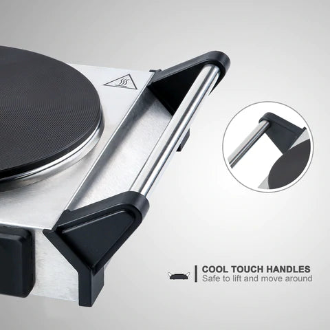 1500 W Portable Single Electric Hot Plate with Handles