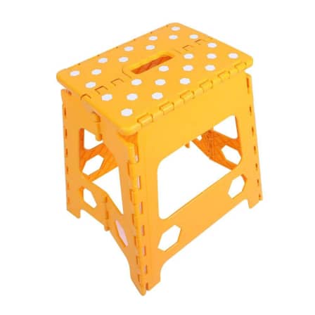 39 cm Multipurpose Plastic Folding Step Stool - Orange