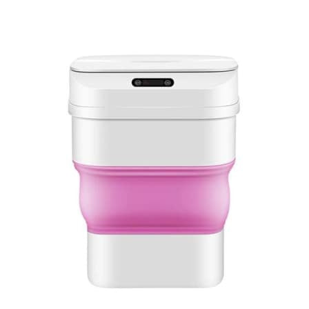 Intelligent Auto Smart Sensor Induction Folding Dustbin - Pink