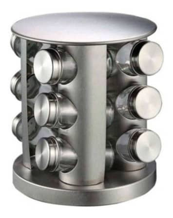 Stainless Steel Stylish Spice Rack - 12 Piece