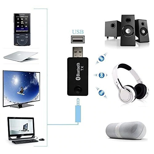 Portable Stereo Audio Wireless Bluetooth Audio Transmitter for TV, iPod, MP3