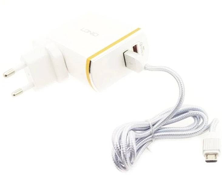 30W Dual 3 Pin Fast Charging USB Travel Charger