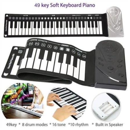 Piano Keyboard - 49 Key Roll Up Piano Key Board