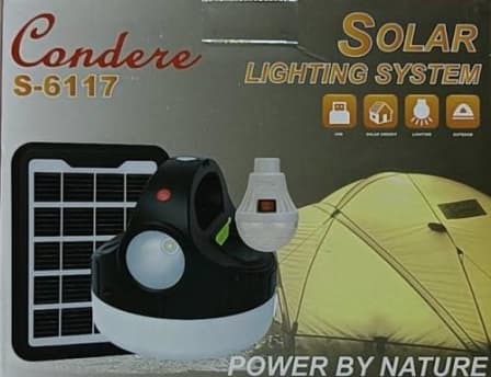 Solar Light with Secondary Light Globe and USB Charging Function
