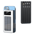Solar Power bank with built-in cables - 20000mah