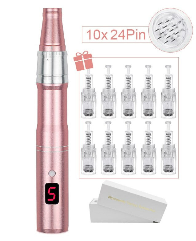 Professional Microneedeling Pen Machine for Derma MTS - 10pcs 24PIN with box