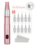 Professional Microneedeling Pen Machine for Derma MTS - 10pcs 3D Square