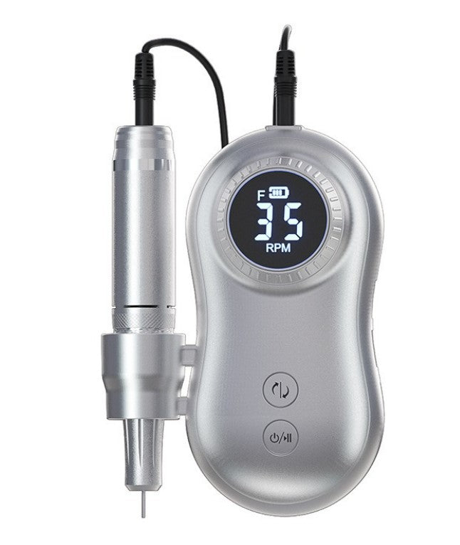 Portable Electric Nail Drill Mani/Pedi Machine - Silver