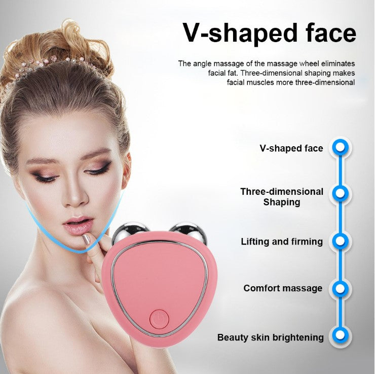 Micro Current Beauty Instrument Roller - White