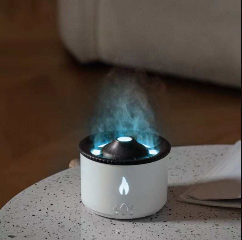 Flame aromatherapy machine Humidifier Fire Blue Dual Color Remote Co