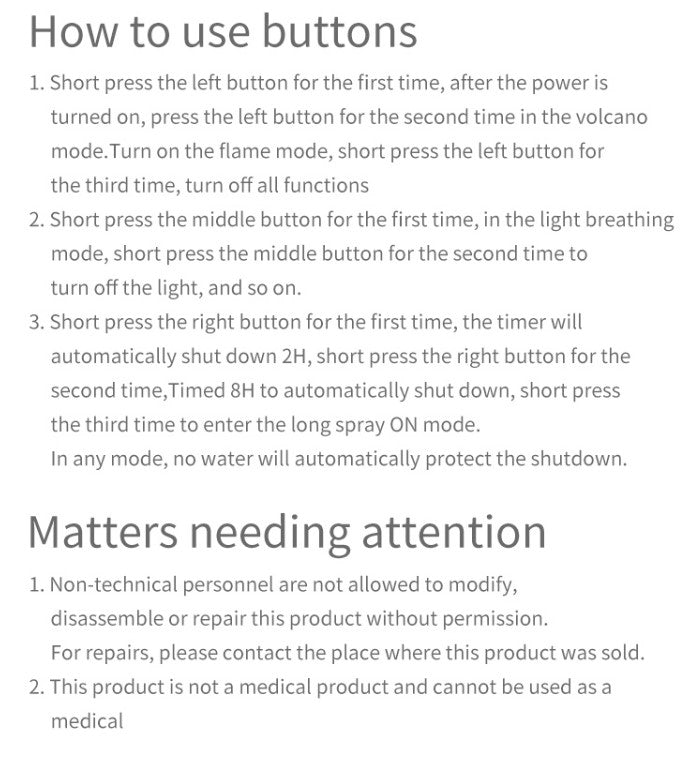 Single Flame Style Humidifier