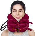 Cervical Traction Device Neck Support Inflatable Pillow - Red