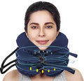 Cervical Traction Device Neck Support Inflatable Pillow - Blue