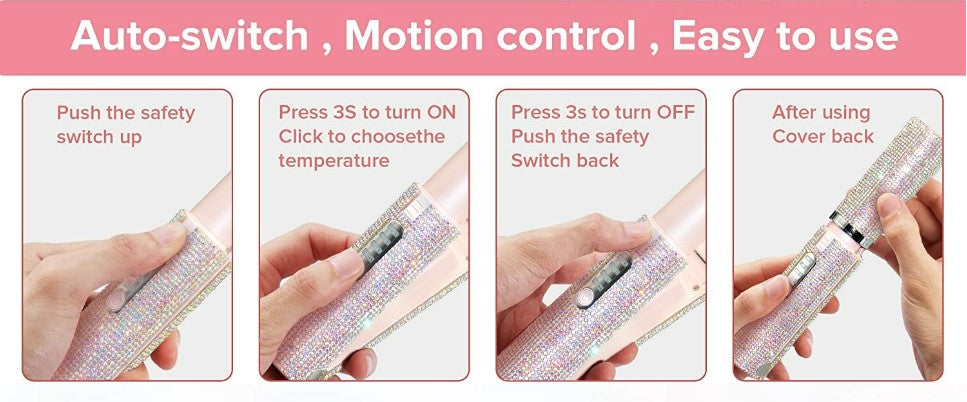 Electric USB Hair Straightening Brush Multifunctional Hair Curler Comb Styler - Red