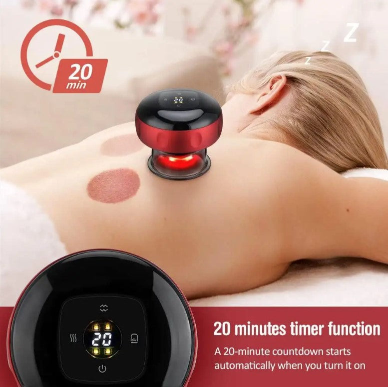 12 Gear Breathing Cupping Massage Instrument - Red