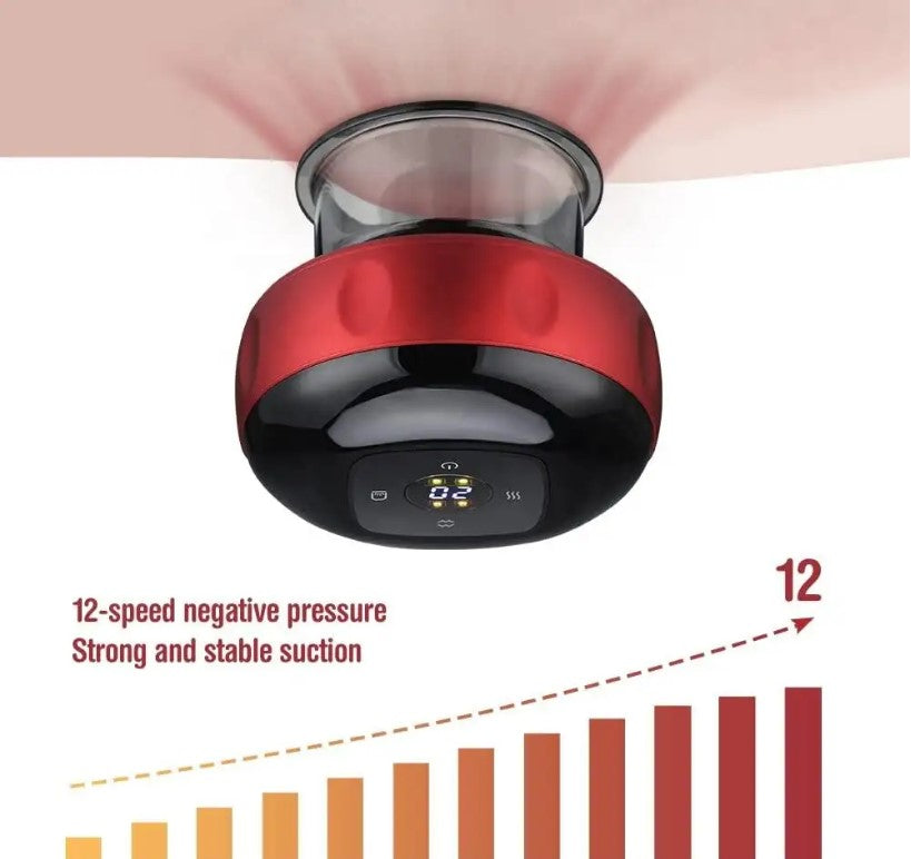 12 Gear Breathing Cupping Massage Instrument - Red
