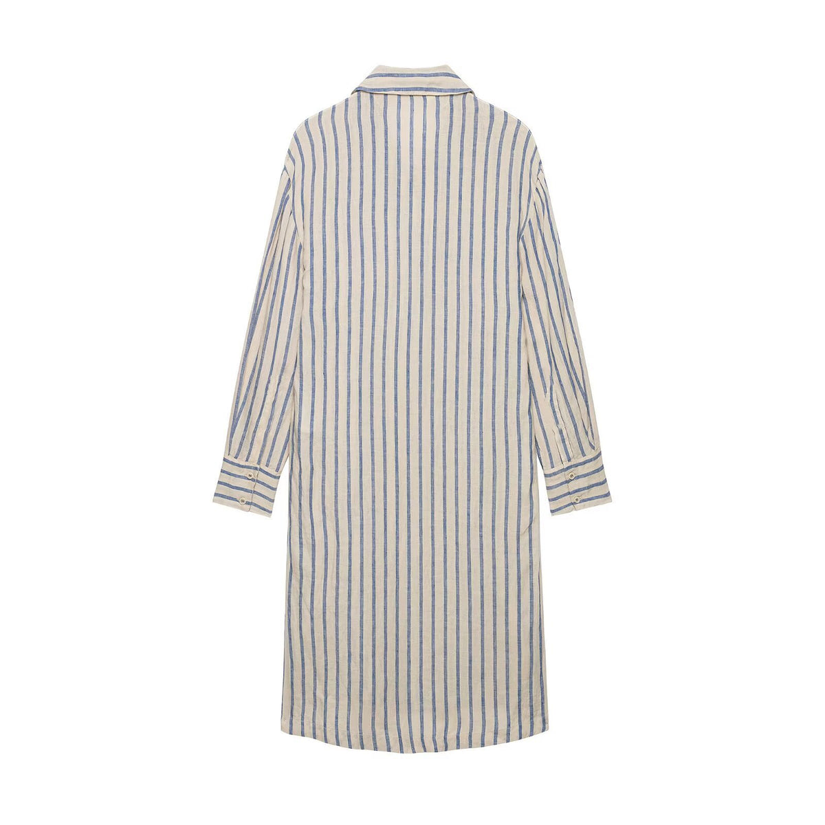 Striped shirt style dress