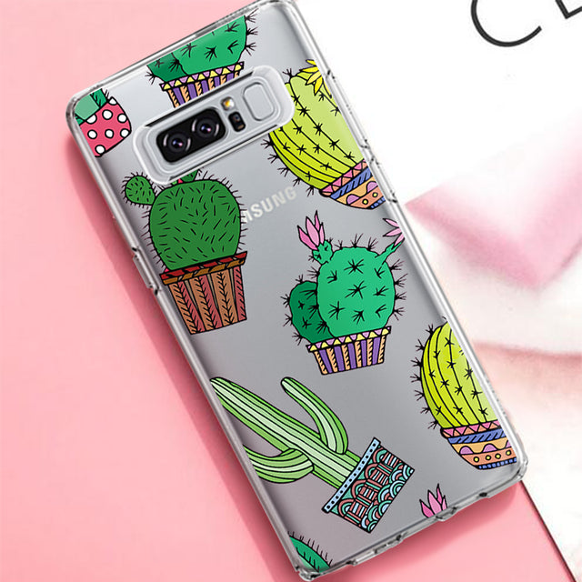 Soft Silicon Case For Samsung Galaxy S9 S8 Plus S7 S6 Edge Note 9 8 Cartoon TPU Printed Protective Fundas For Samsung S9