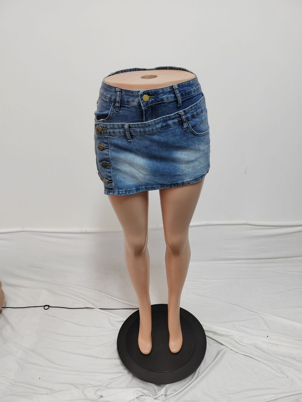 Women's Fashion Women's Sexy Half Skirt Fashion Personality Irregular Jeans
