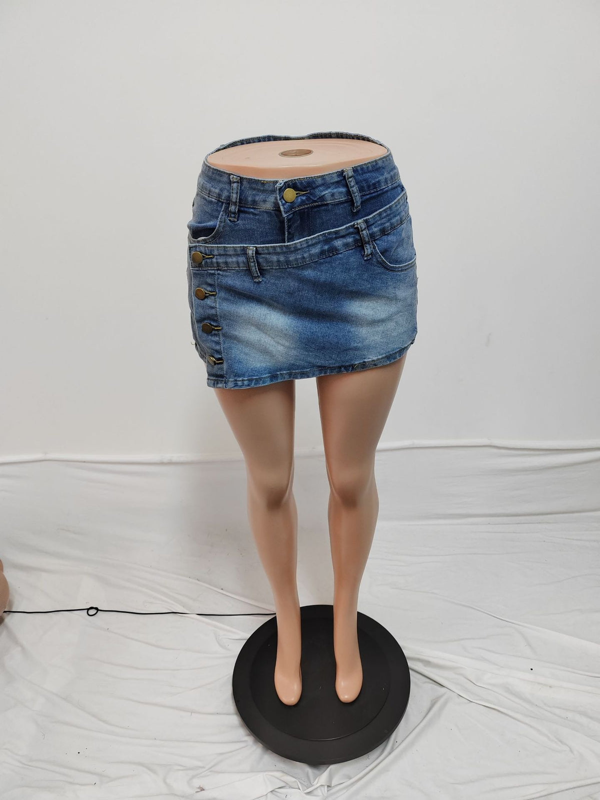 Women's Fashion Women's Sexy Half Skirt Fashion Personality Irregular Jeans