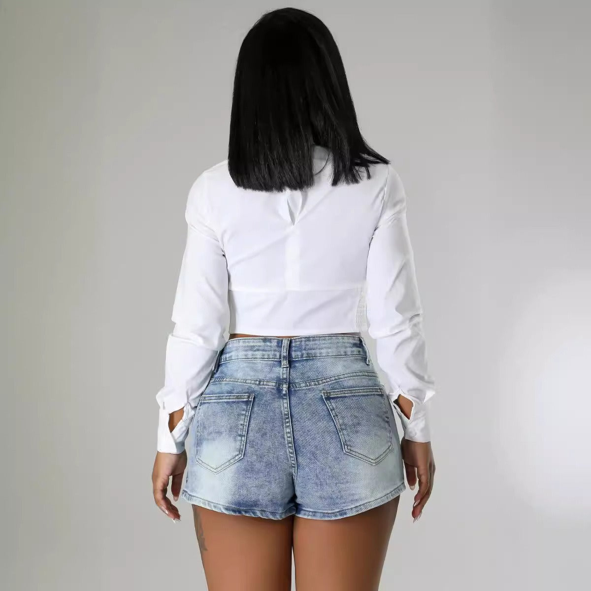 Women's Fashion Women's Sexy Half Skirt Fashion Personality Irregular Jeans