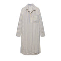 Striped shirt style dress