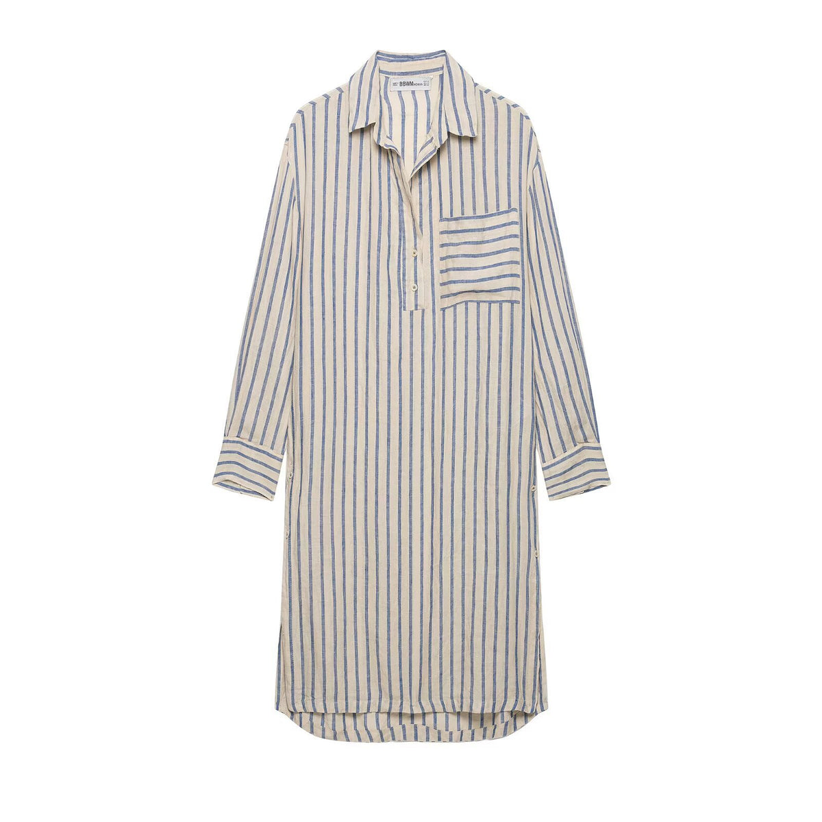 Striped shirt style dress