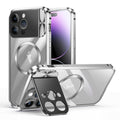 Suitable for Apple 15Promax mobile phone case Magneto metal magnetic iPhone14 bracket mirror protective cover