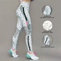 High Elastic Printed Yoga Pants for Women, High Waist, Tummy Control, Fitted Leggings, Gym Workout Bottoms